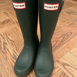 Hunter Kids Dark Green Waterproof Boots